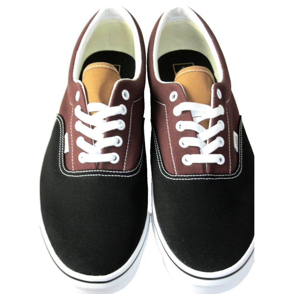 Vans Men's Era Color Block Canvas Black Brown Classic Skate shoes Size 9 NIB